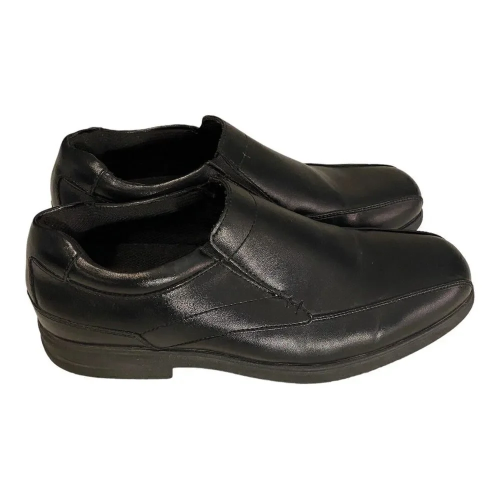 Nunn Bush Mens Sanford Work Shoes Black Slip-On Bicycle Toe Memory Foam 9.5 M